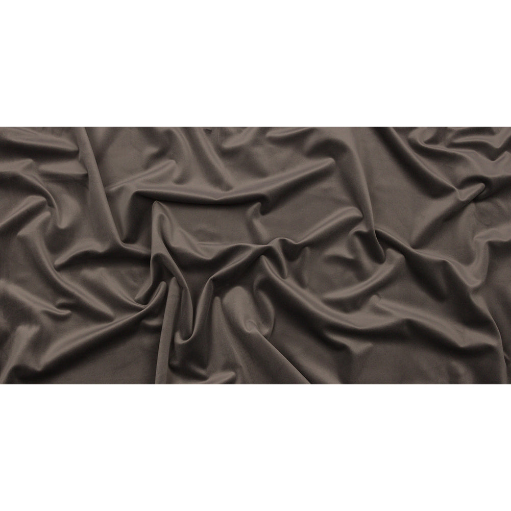 Lush Polyester Drapery Velvet - Mocha - British Imported Full