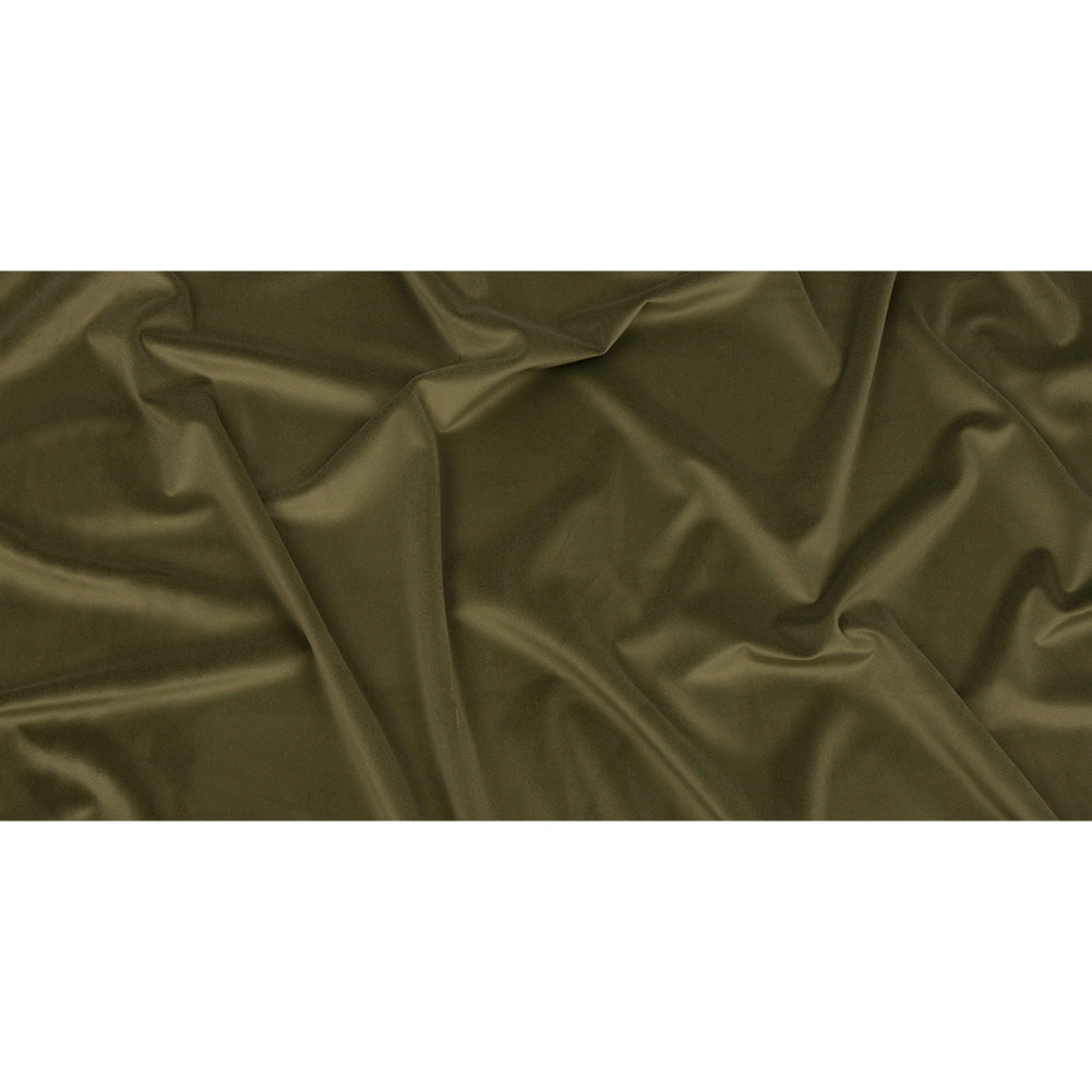 Lush Polyester Drapery Velvet - Olive - British Imported Full