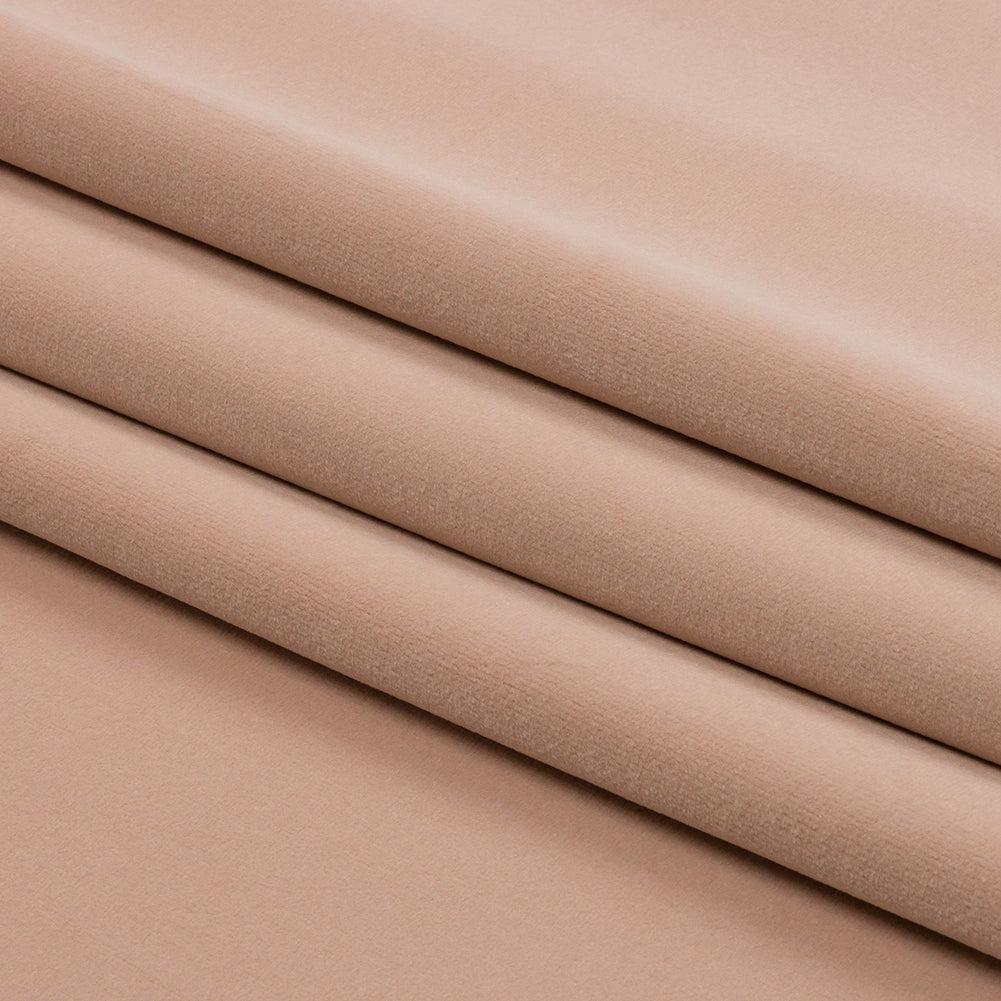 Lush Polyester Drapery Velvet - Shell - British Imported Folded