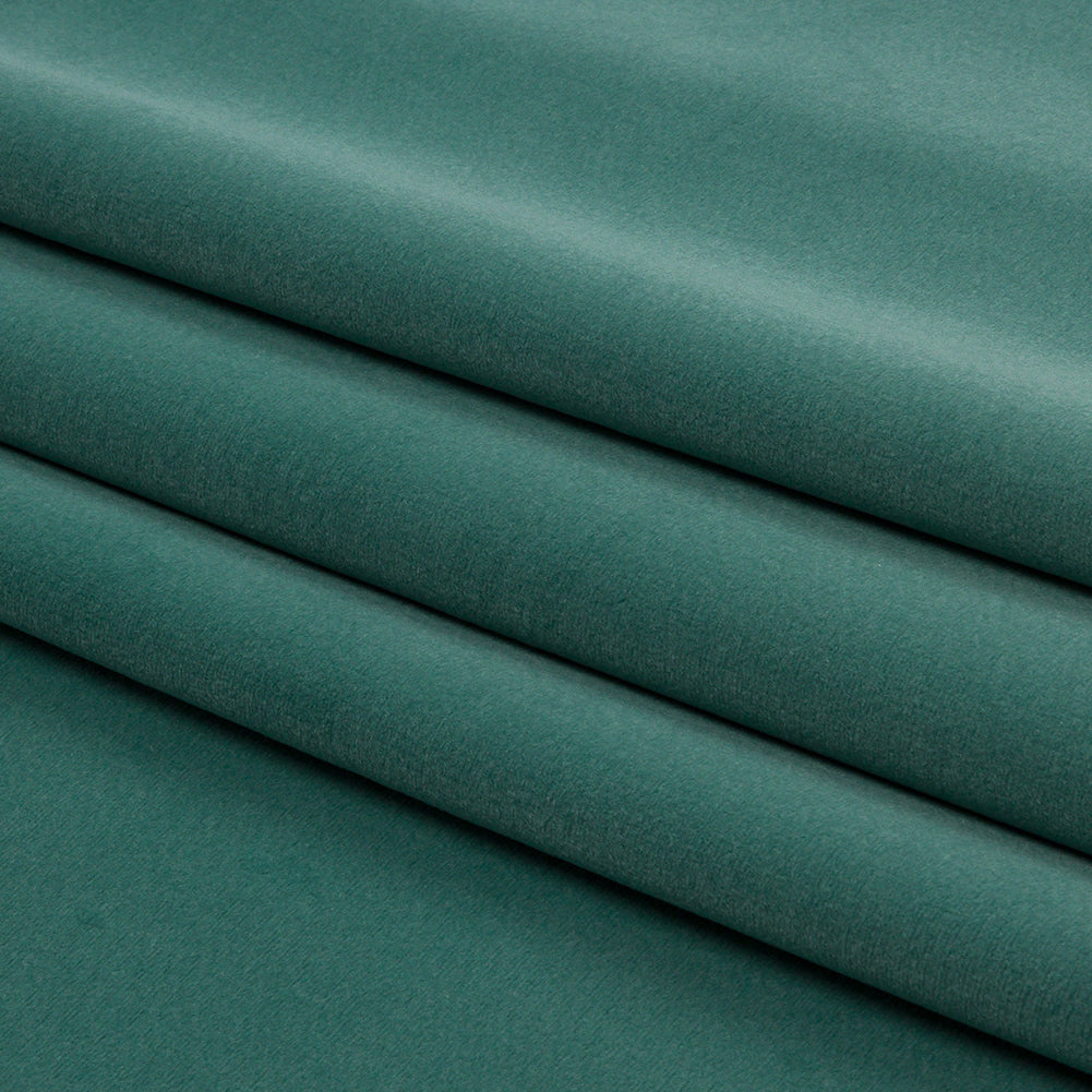 Lush Polyester Drapery Velvet - Verdigris - British Imported Folded
