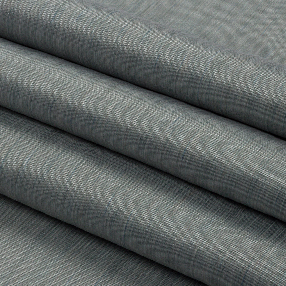 Recycled Polyester Bengaline - Alpine Striations - British Imported Folded