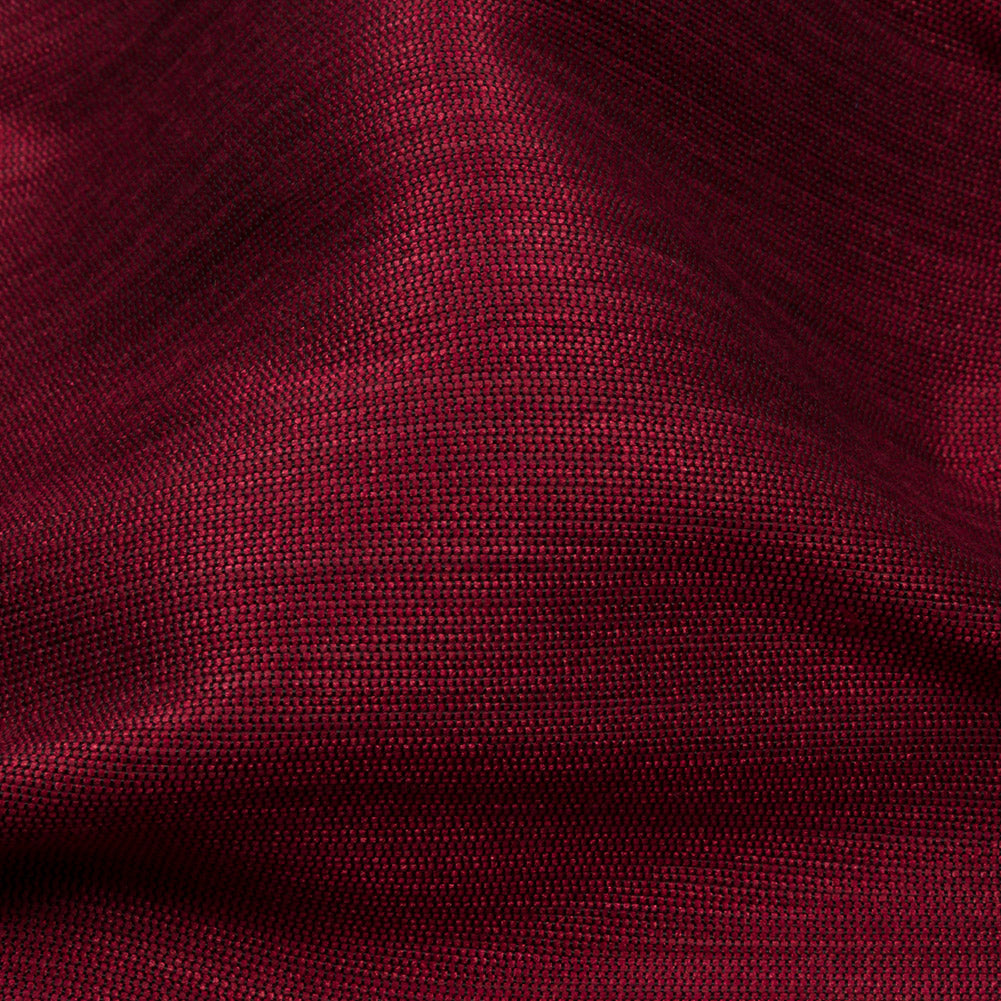 Recycled Polyester Bengaline - Cherry Striations - British Imported Detail