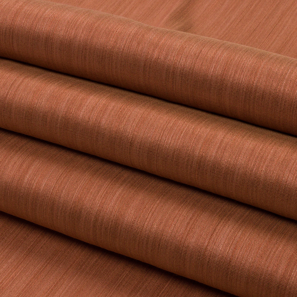 Recycled Polyester Bengaline - Clay Striations - British Imported Folded
