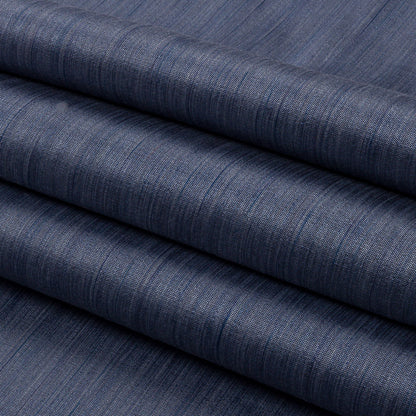 Recycled Polyester Bengaline - Denim Striations - British Imported Folded