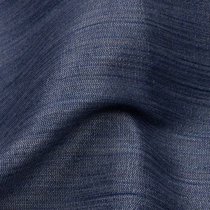 Recycled Polyester Bengaline - Denim Striations - British Imported Detail