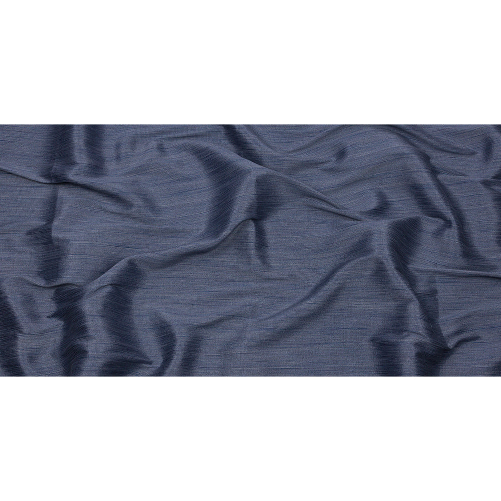 Recycled Polyester Bengaline - Denim Striations - British Imported Full