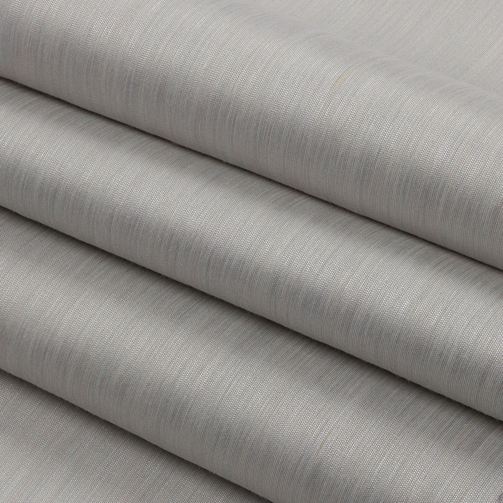 Recycled Polyester Bengaline - Dove Striations - British Imported Folded