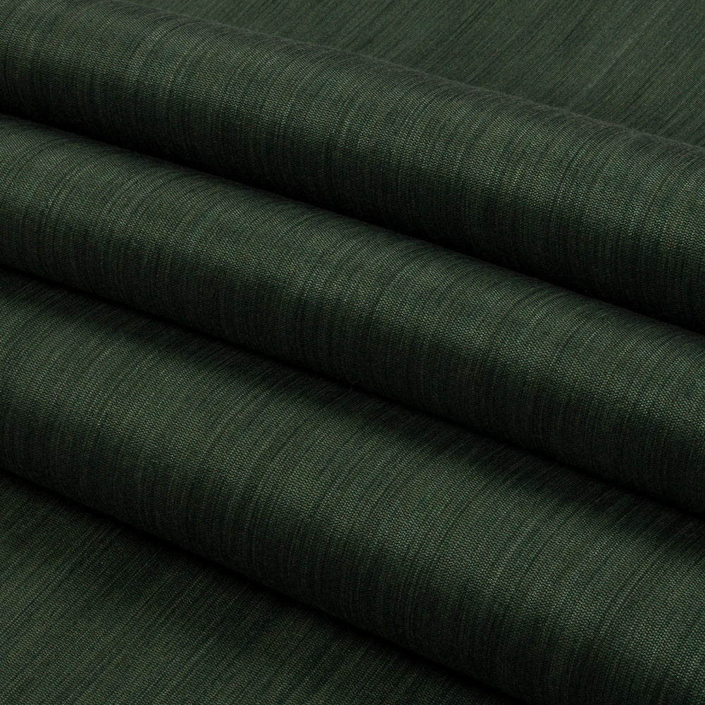 Recycled Polyester Bengaline - Emerald Striations - British Imported Folded