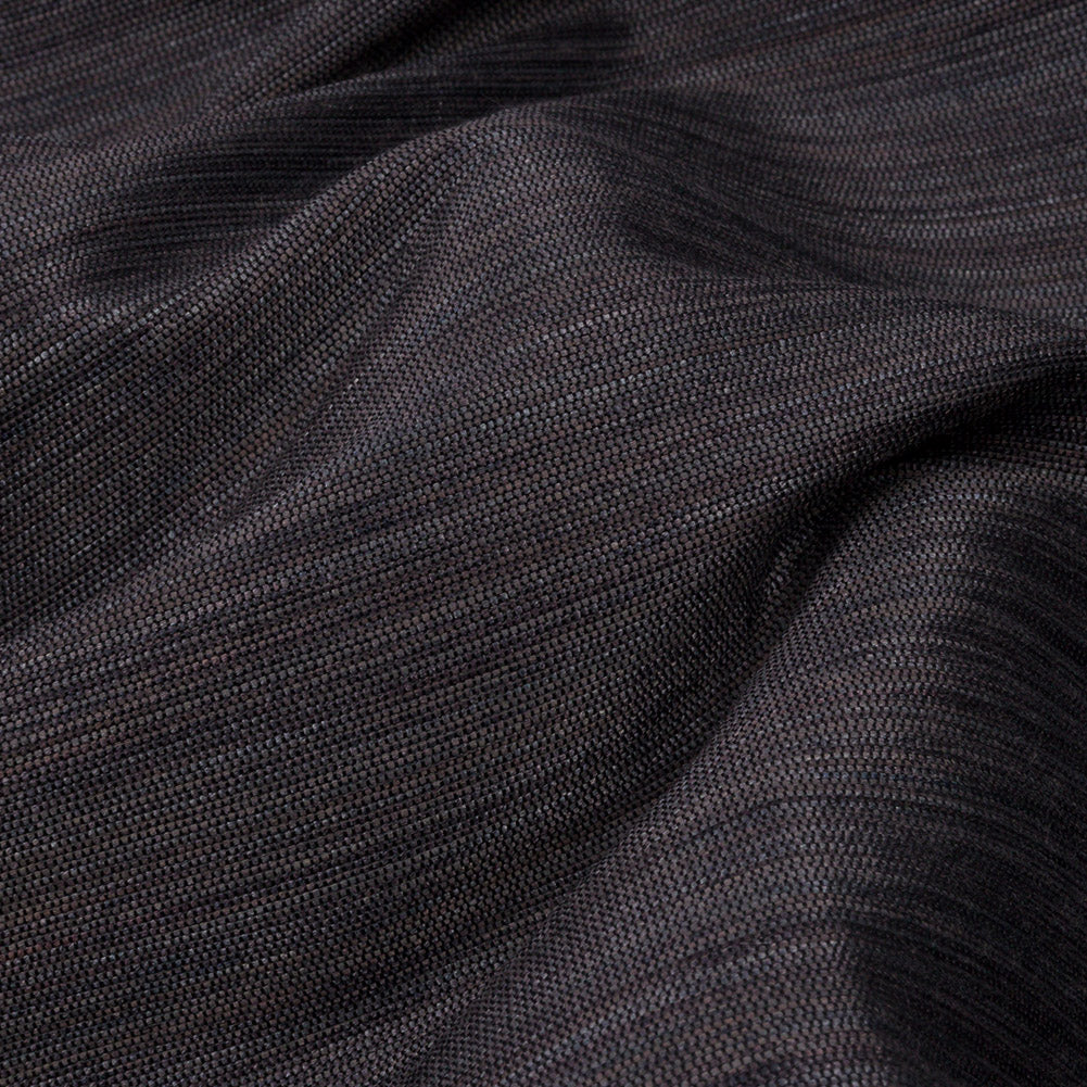 Recycled Polyester Bengaline - Graphite Striations - British Imported Detail