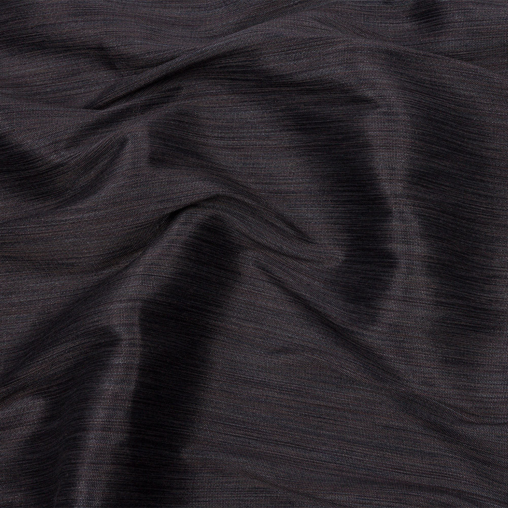 Recycled Polyester Bengaline - Graphite Striations - British Imported