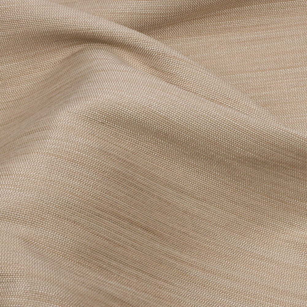 Recycled Polyester Bengaline - Linen Striations - British Imported Detail