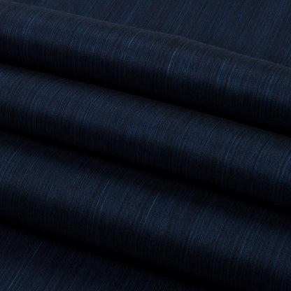 Recycled Polyester Bengaline - Navy Striations - British Imported Folded