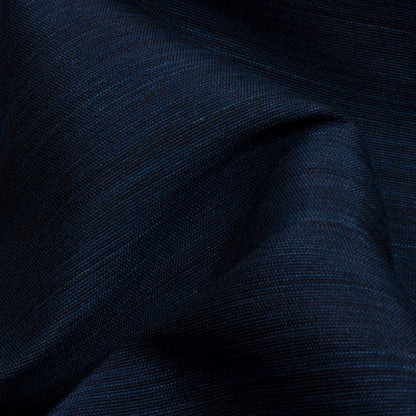Recycled Polyester Bengaline - Navy Striations - British Imported Detail
