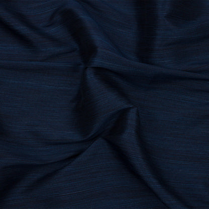 Recycled Polyester Bengaline - Navy Striations - British Imported