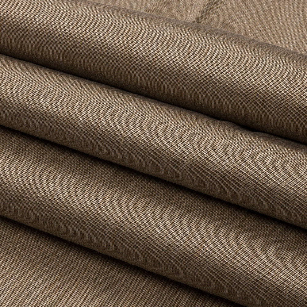 Recycled Polyester Bengaline - Otter Striations - British Imported Folded