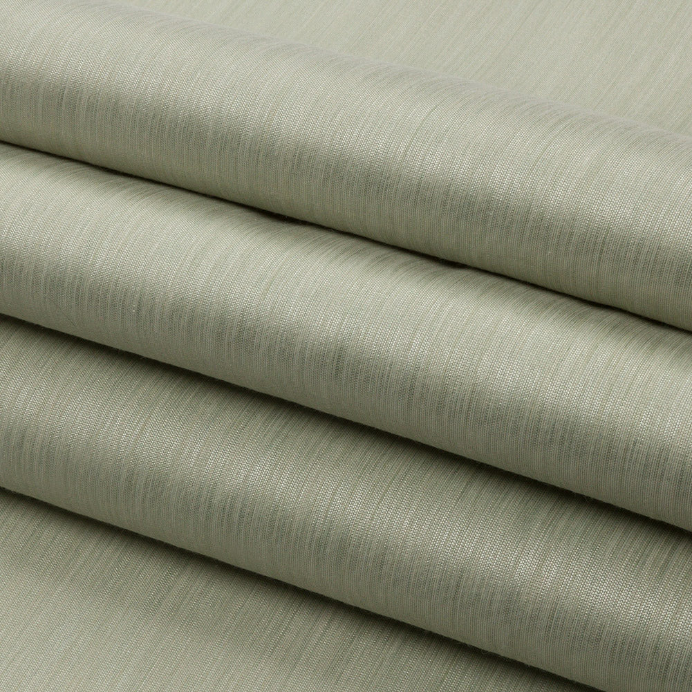 Recycled Polyester Bengaline - Pistachio Striations - British Imported Folded