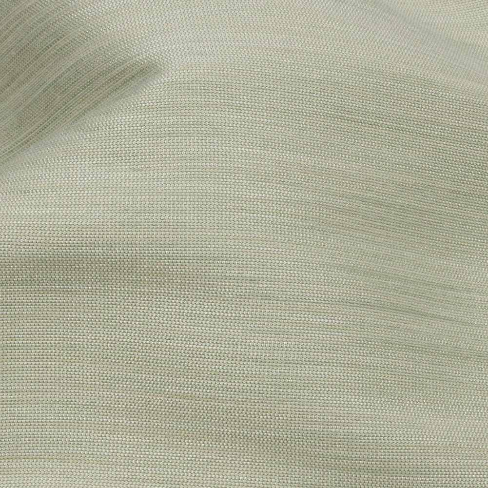 Recycled Polyester Bengaline - Pistachio Striations - British Imported Detail
