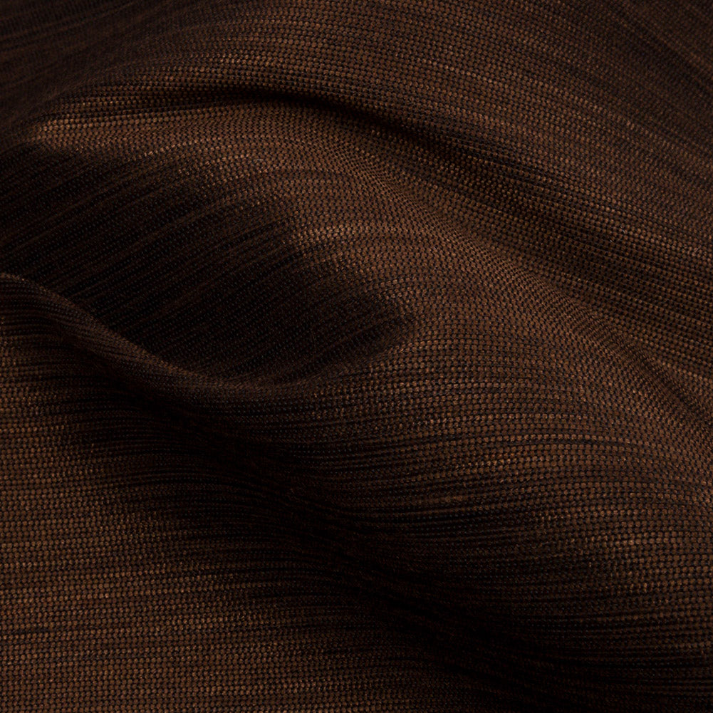 Recycled Polyester Bengaline - Praline Striations - British Imported Detail