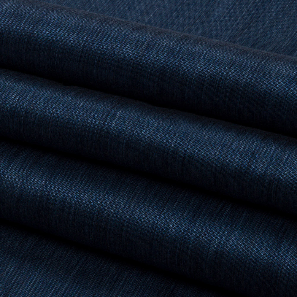 Recycled Polyester Bengaline - Riviera Striations - British Imported Folded
