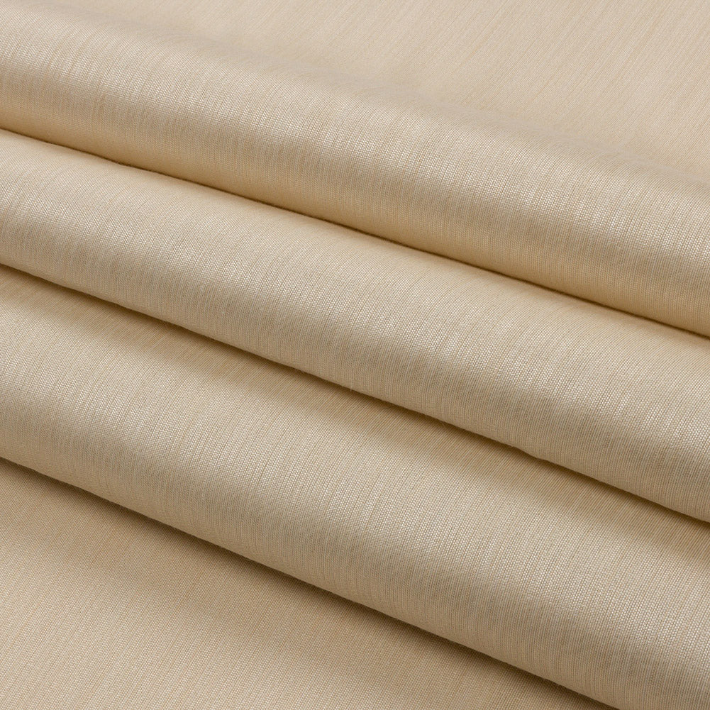 Recycled Polyester Bengaline - Sesame Striations - British Imported Folded