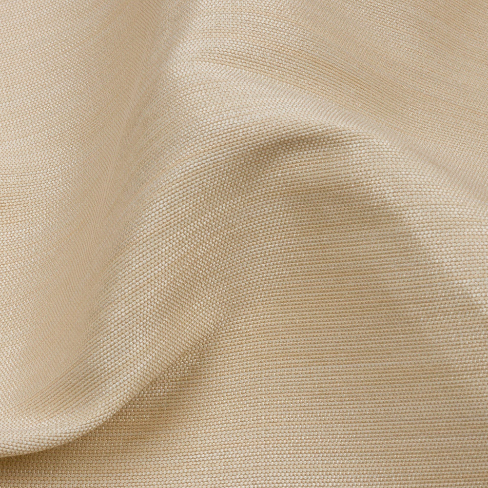 Recycled Polyester Bengaline - Sesame Striations - British Imported Detail