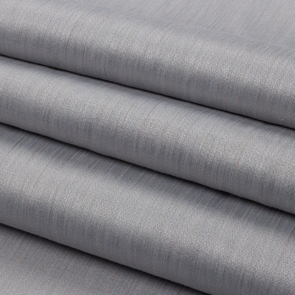 Recycled Polyester Bengaline - Silver Striations - British Imported Folded