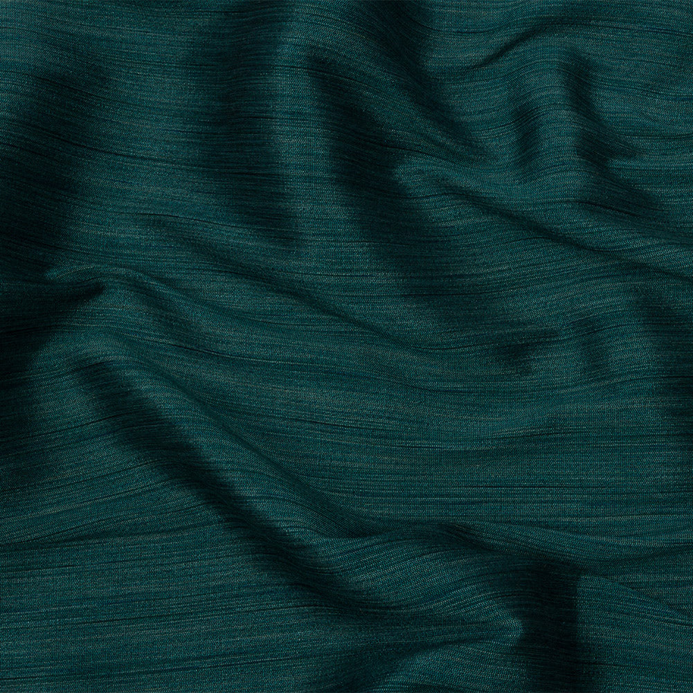 Recycled Polyester Bengaline - Teal Striations - British Imported