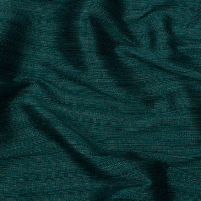 Recycled Polyester Bengaline - Teal Striations - British Imported