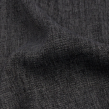Soft Textured Recycled Polyester Drapery Woven - Charcoal - British Imported Detail