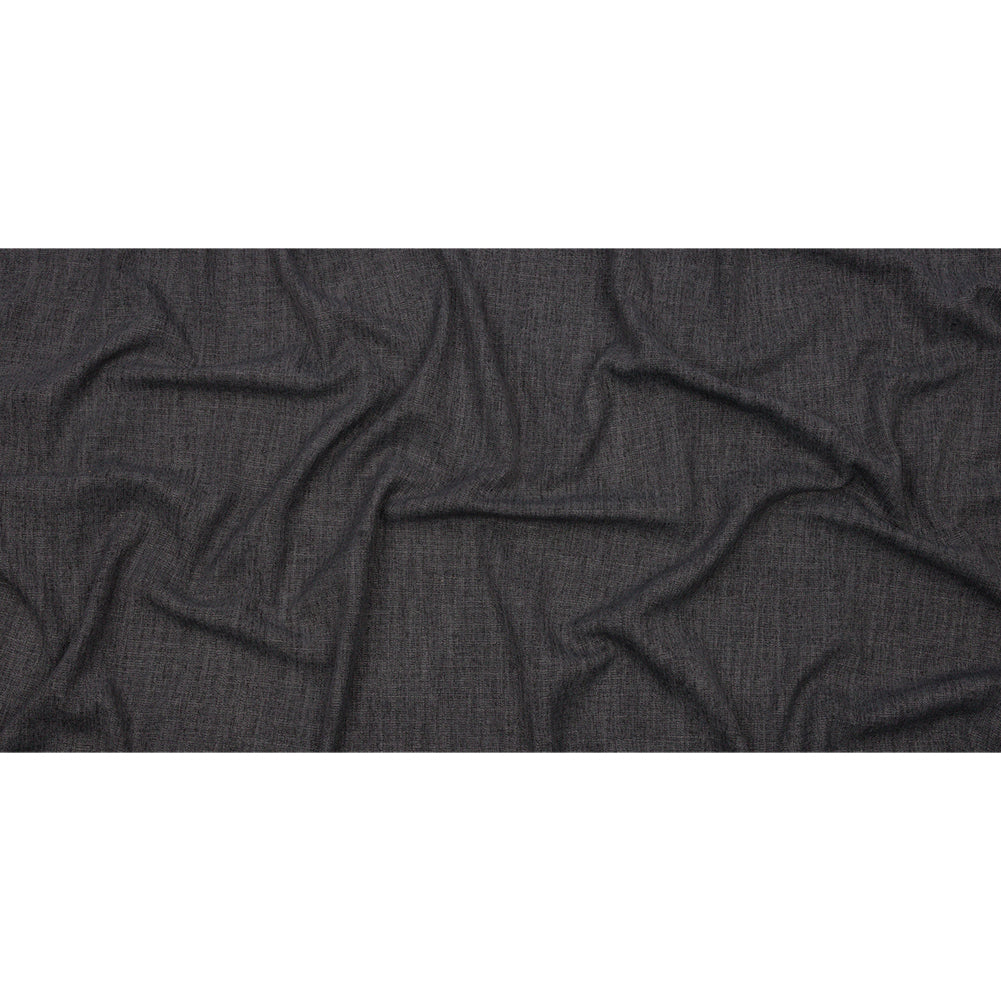 Soft Textured Recycled Polyester Drapery Woven - Charcoal - British Imported Full