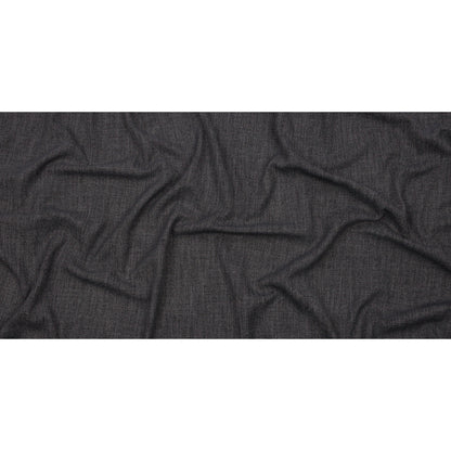 Soft Textured Recycled Polyester Drapery Woven - Charcoal - British Imported Full