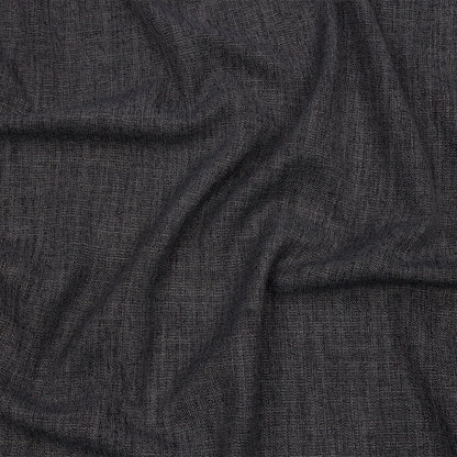 Soft Textured Recycled Polyester Drapery Woven - Charcoal - British Imported