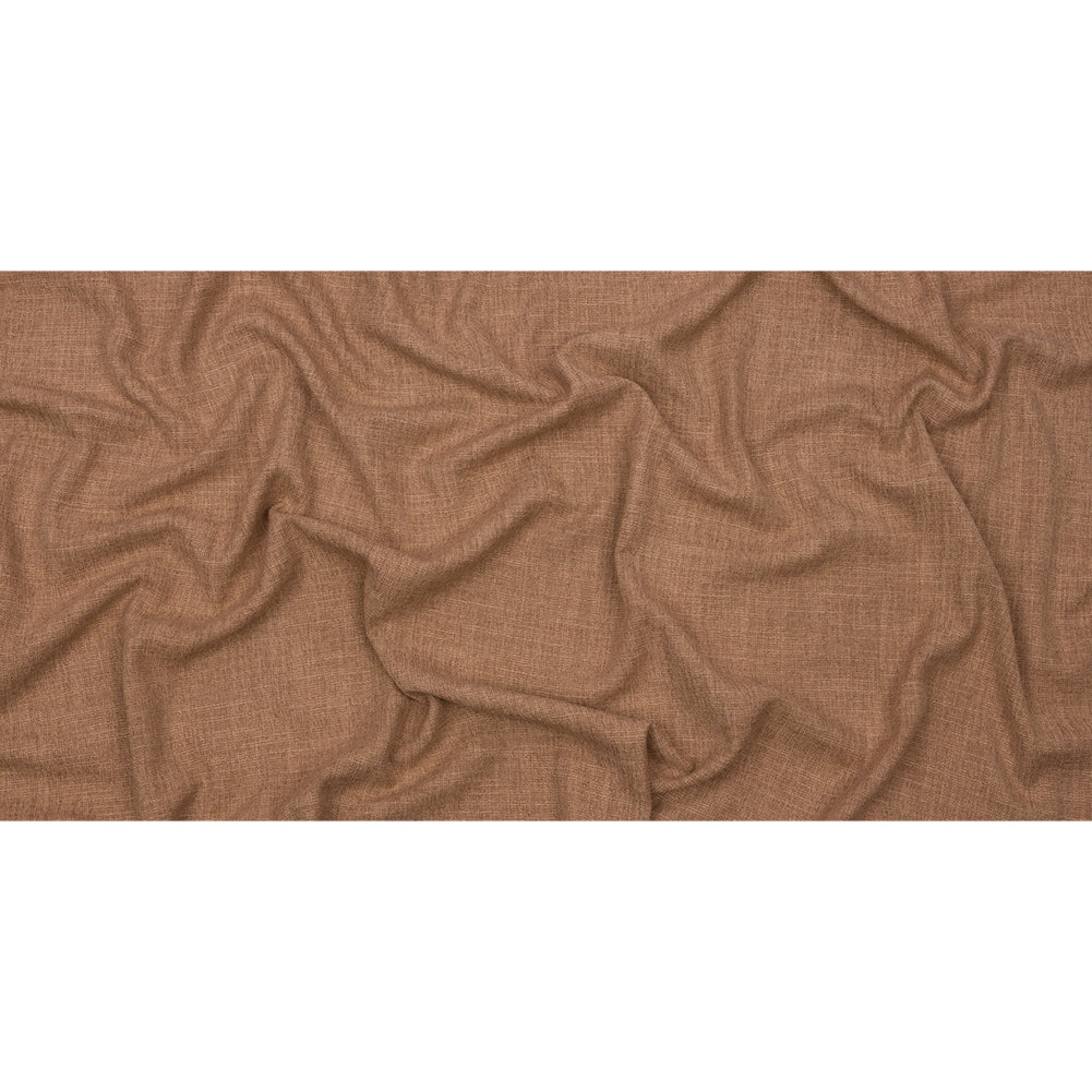 Soft Textured Recycled Polyester Drapery Woven - Clay - British Imported Full