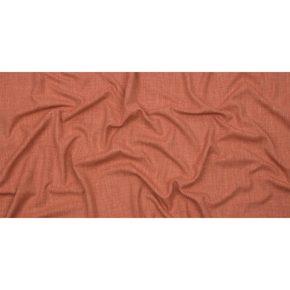 Soft Textured Recycled Polyester Drapery Woven - Coral - British Imported Full