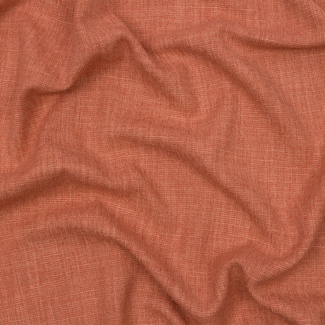 Soft Textured Recycled Polyester Drapery Woven - Coral - British Imported