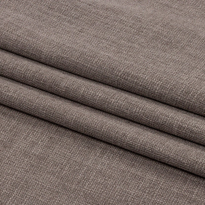 Soft Textured Recycled Polyester Drapery Woven - Fog - British Imported Folded