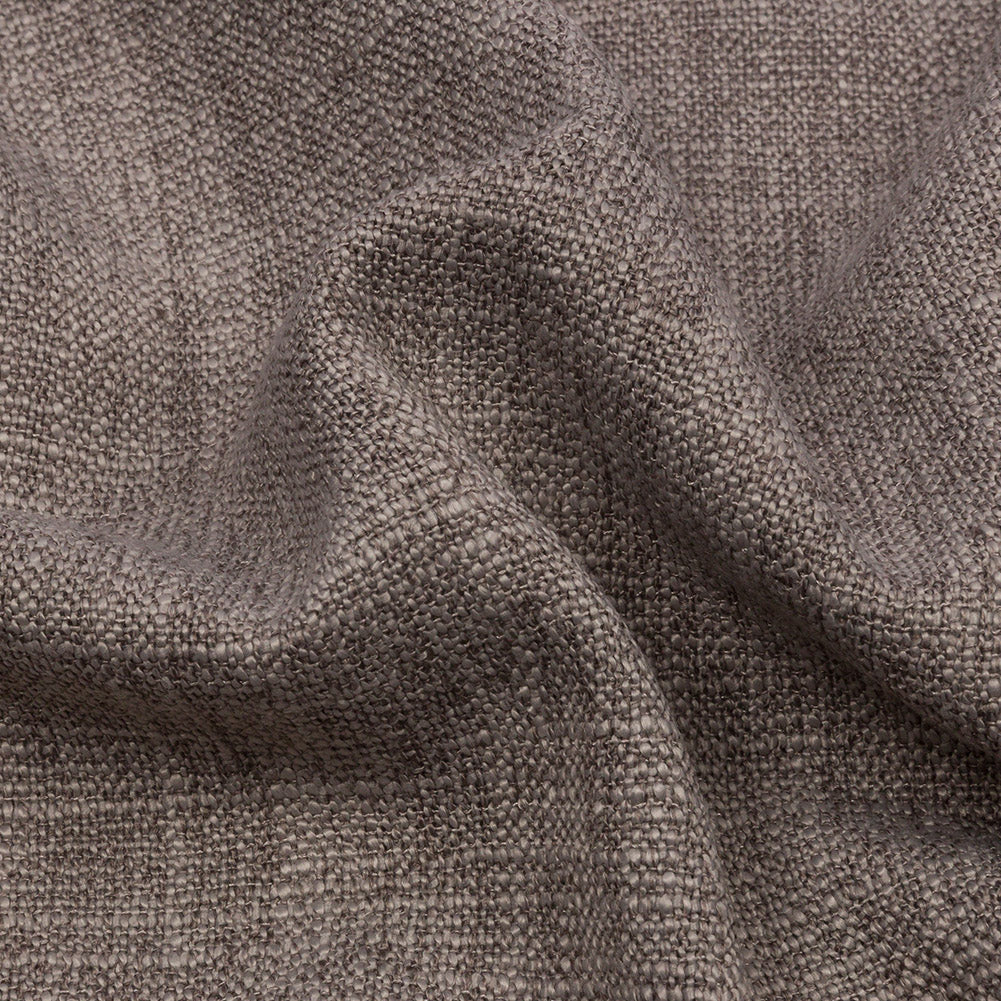 Soft Textured Recycled Polyester Drapery Woven - Fog - British Imported Detail