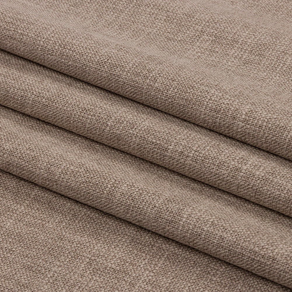 Soft Textured Recycled Polyester Drapery Woven - Hessian - British Imported Folded