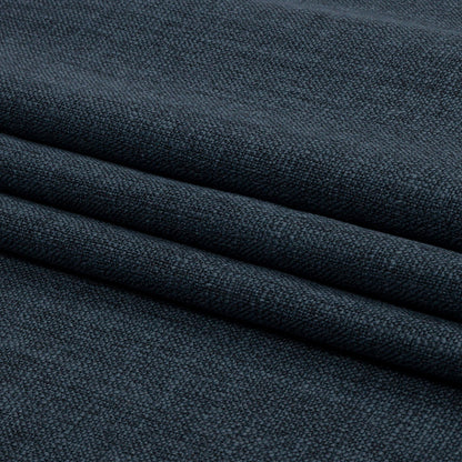 Soft Textured Recycled Polyester Drapery Woven - Ink - British Imported Folded