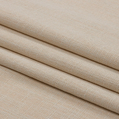 Soft Textured Recycled Polyester Drapery Woven - Ivory - British Imported Folded