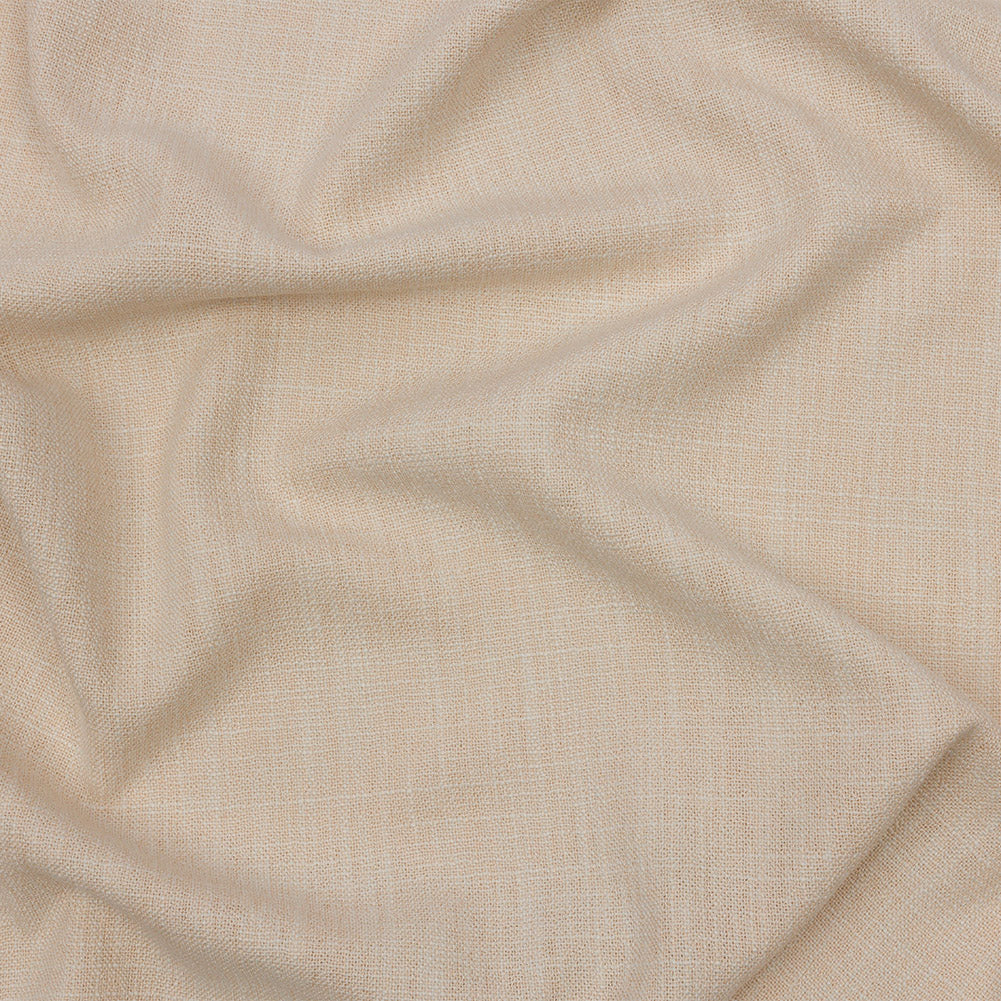 Soft Textured Recycled Polyester Drapery Woven - Ivory - British Imported