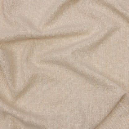 Soft Textured Recycled Polyester Drapery Woven - Ivory - British Imported