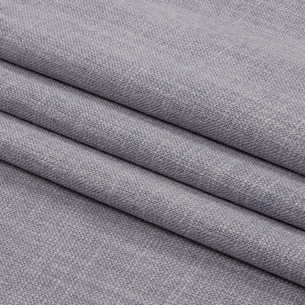 Soft Textured Recycled Polyester Drapery Woven - Lavender - British Imported Folded