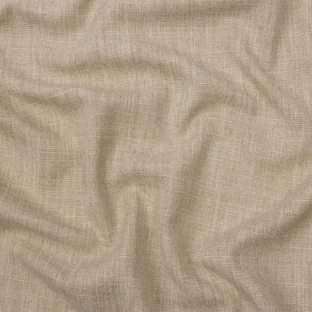 Soft Textured Recycled Polyester Drapery Woven - Linen - British Imported