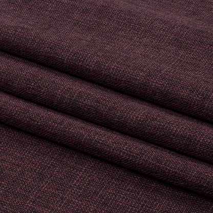 Soft Textured Recycled Polyester Drapery Woven - Mulberry - British Imported Folded