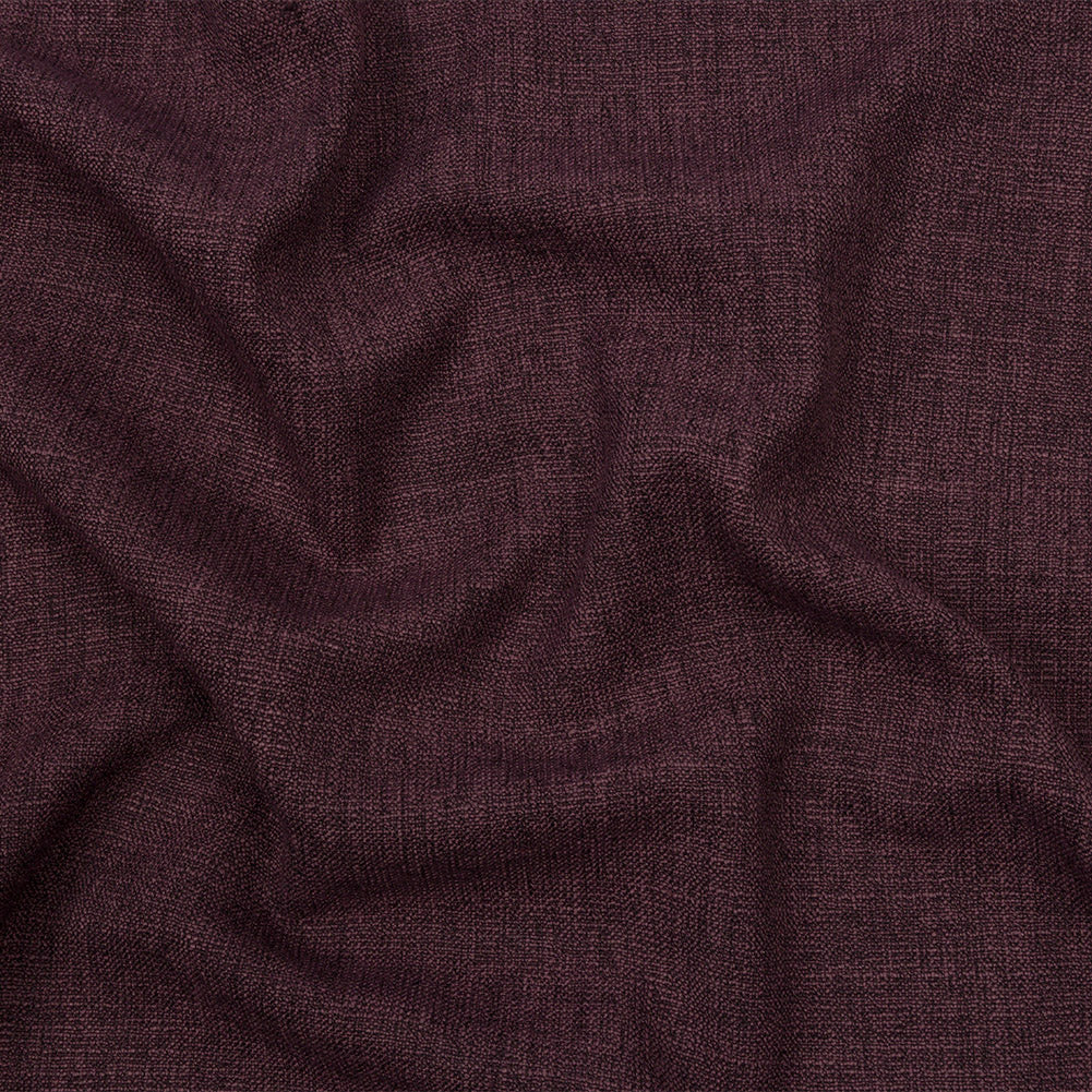 Soft Textured Recycled Polyester Drapery Woven - Mulberry - British Imported