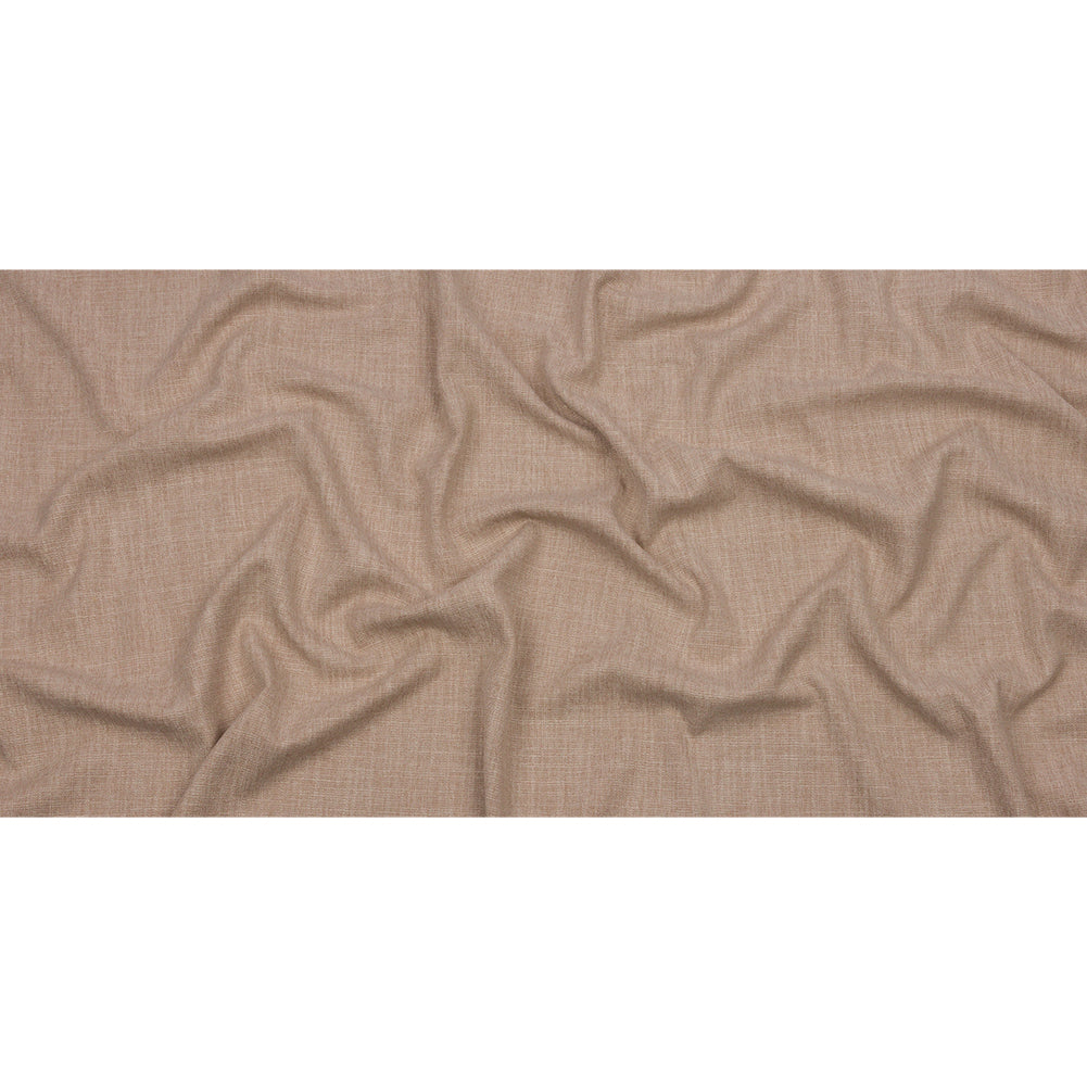 Soft Textured Recycled Polyester Drapery Woven - Oatmeal - British Imported Full