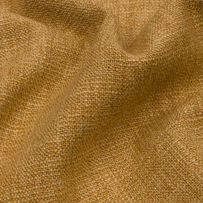 Soft Textured Recycled Polyester Drapery Woven - Ochre - British Imported Detail