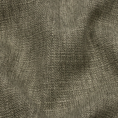 Soft Textured Recycled Polyester Drapery Woven - Olive - British Imported Detail