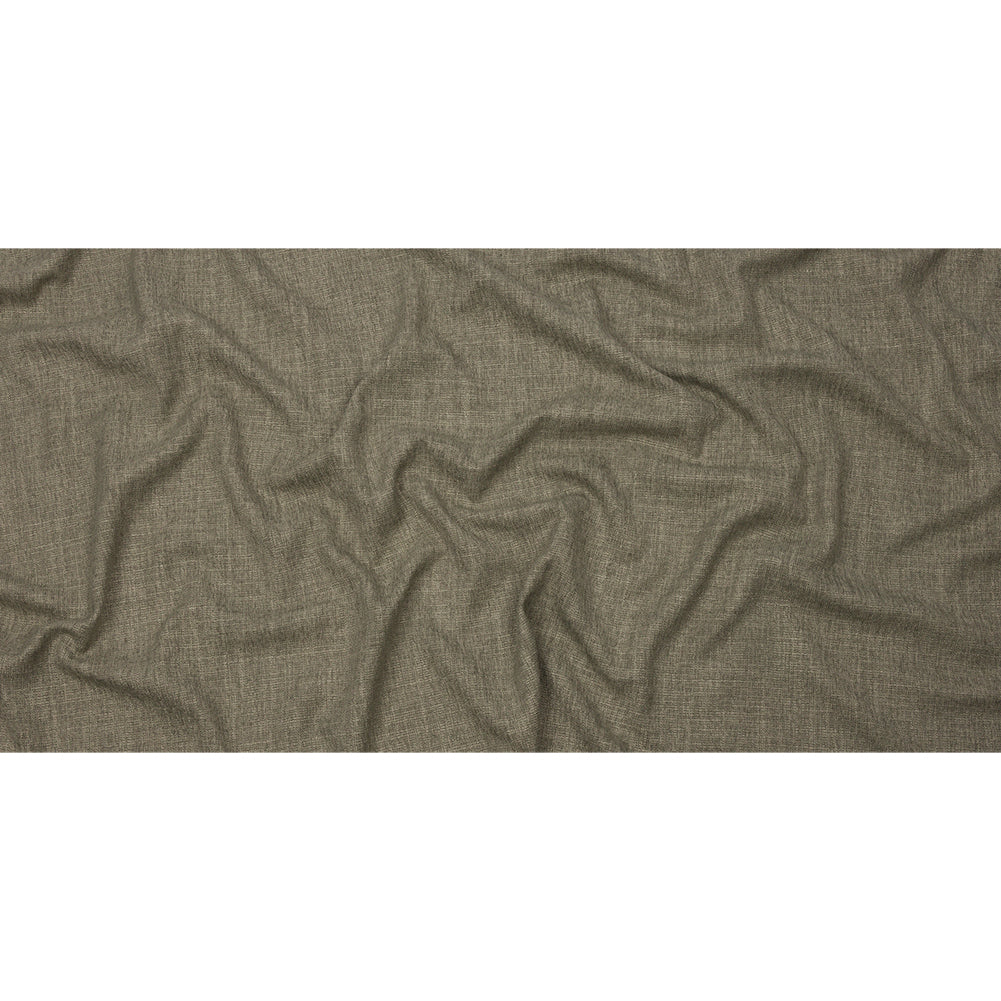 Soft Textured Recycled Polyester Drapery Woven - Olive - British Imported Full